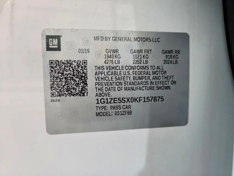 2019 CHEVROLET MALIBU PREMIER  