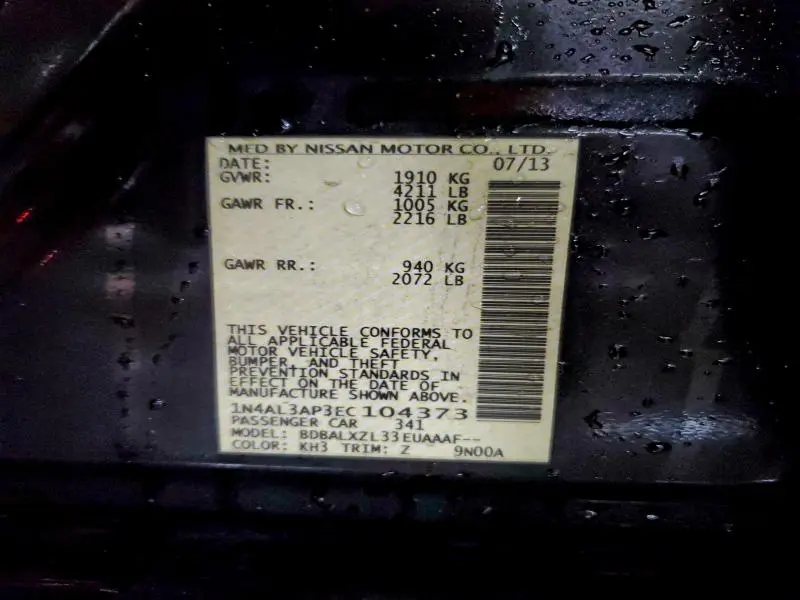 2014 NISSAN ALTIMA 2.5  