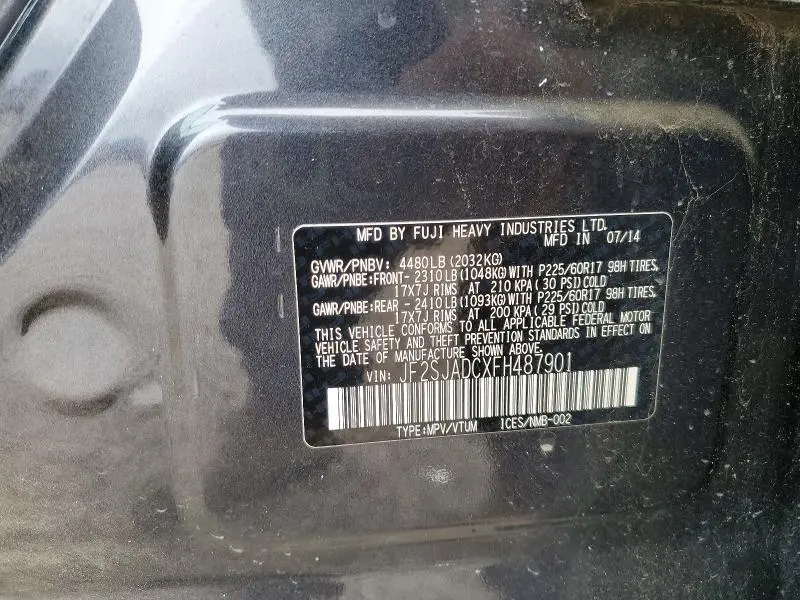 2015 SUBARU FORESTER 2.5I PREMIUM  