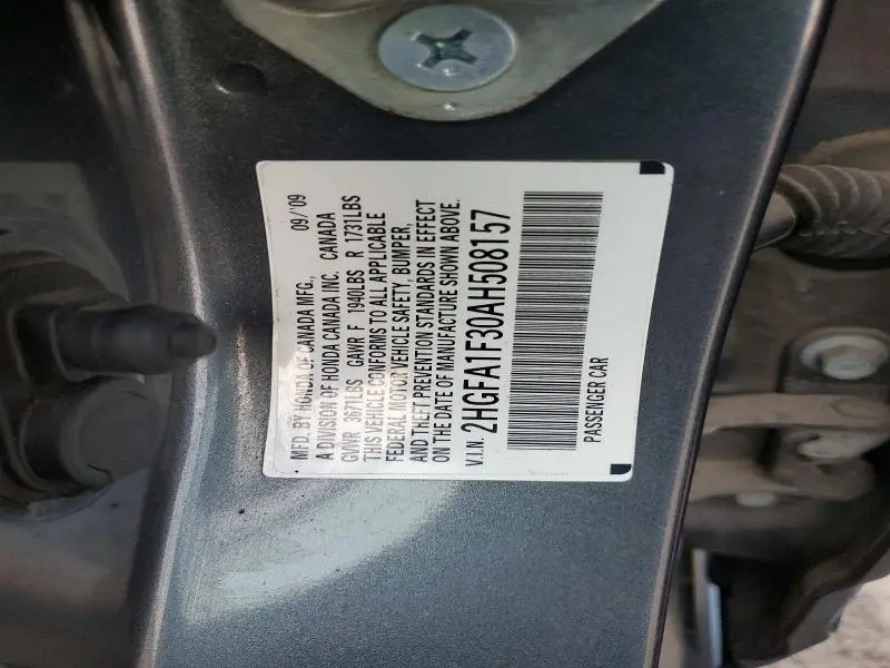 2010 HONDA CIVIC VP  