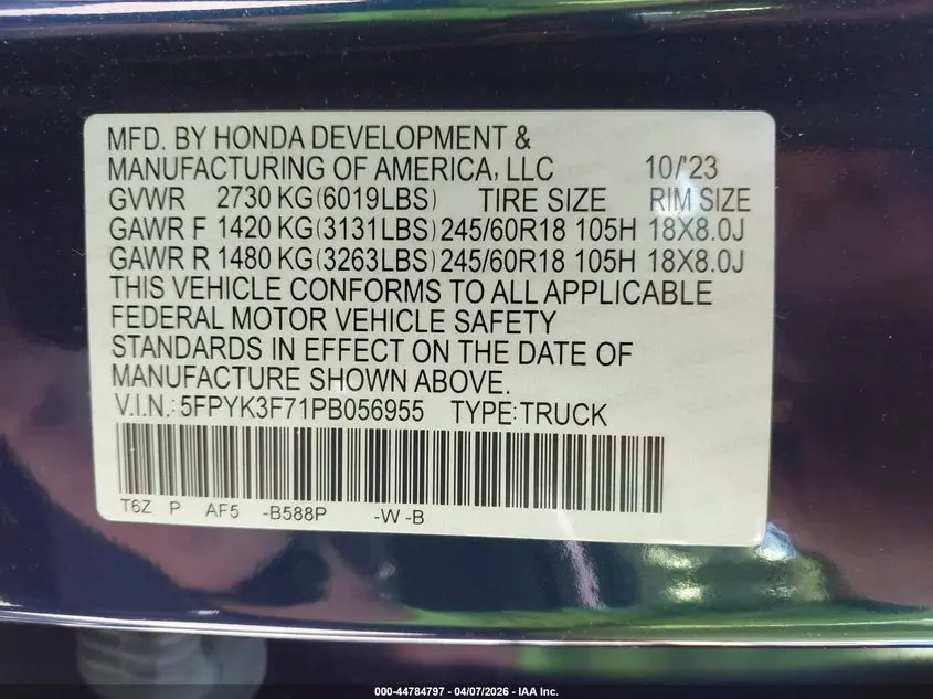 2023 HONDA RIDGELINE RTL-E