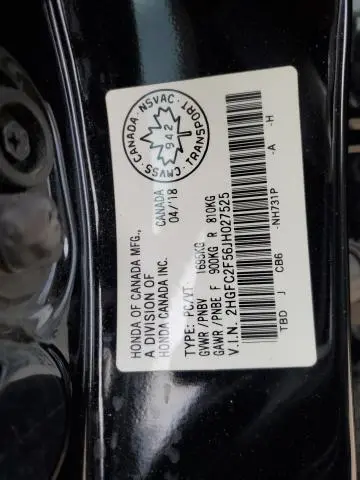 2018 HONDA CIVIC LX  