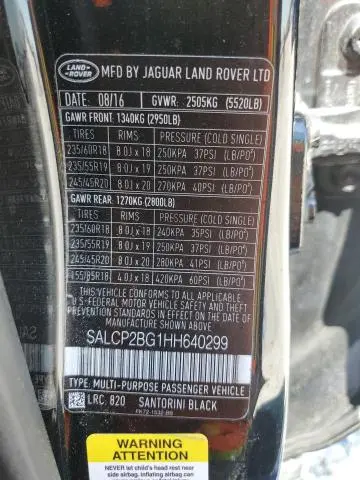 2017 LAND ROVER DISCOVERY SPORT SE  