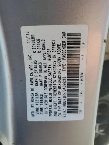 2013 HONDA ACCORD SPORT  