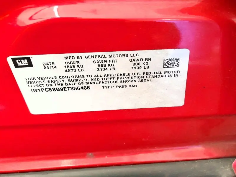 2014 CHEVROLET CRUZE LT  