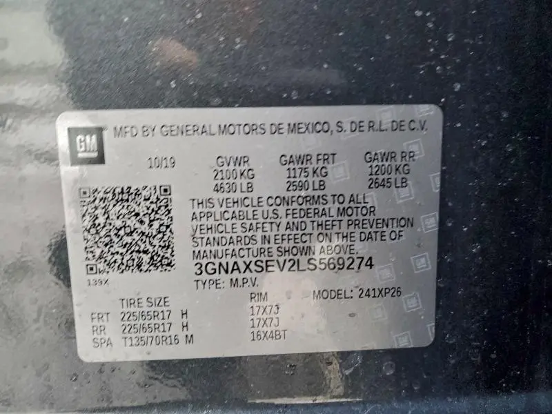 2020 CHEVROLET EQUINOX LS  