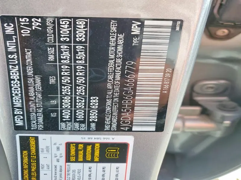 2016 MERCEDES-BENZ GLE 350 4MATIC  