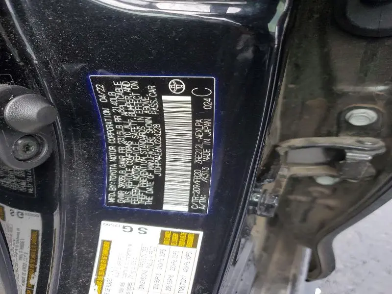 2022 TOYOTA COROLLA LE  