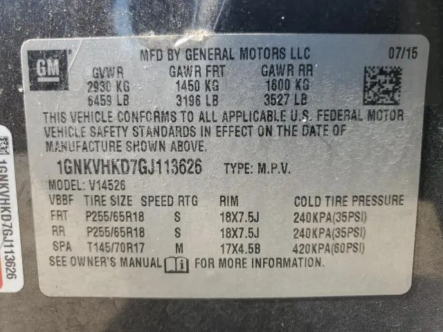 2016 CHEVROLET TRAVERSE LT  