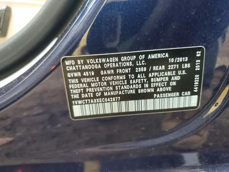 2014 VOLKSWAGEN PASSAT SEL  