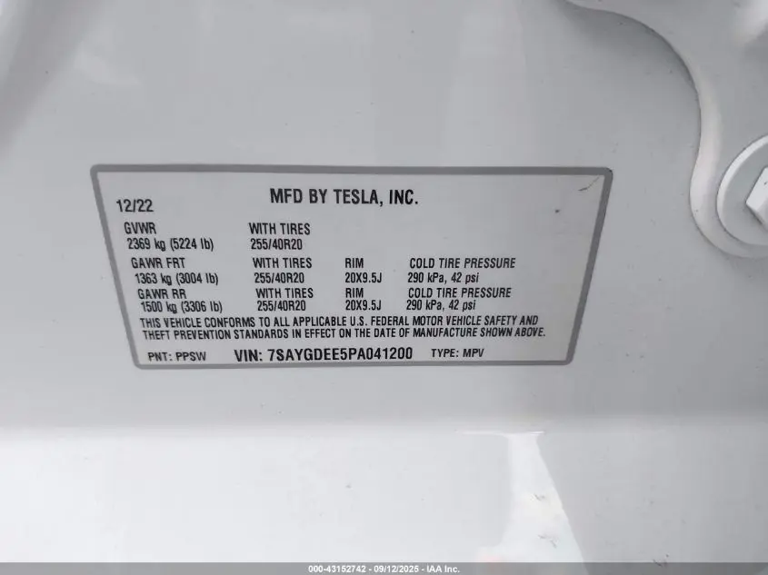 2023 TESLA MODEL Y AWD/LONG RANGE DUAL MOTOR ALL-WHEEL DRIVE