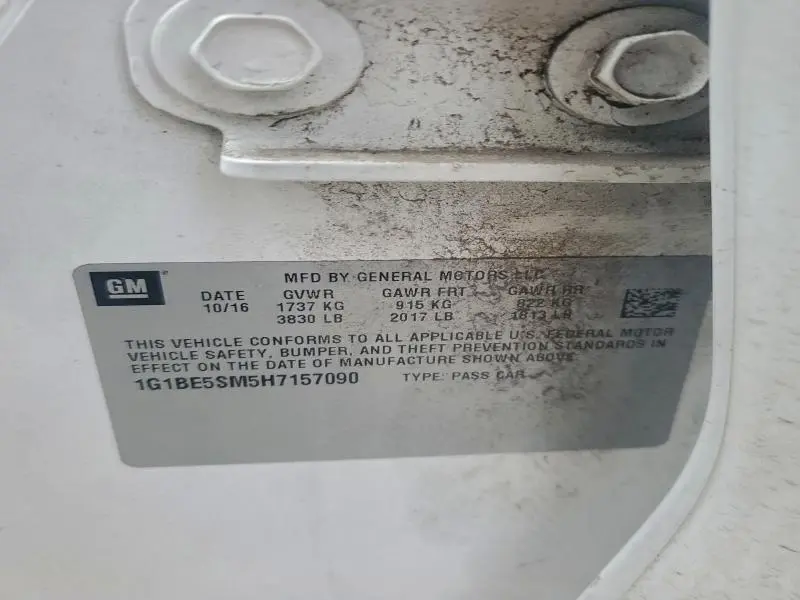 2017 CHEVROLET CRUZE LT  