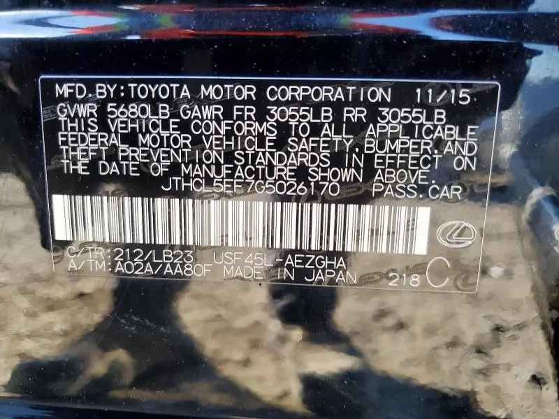 2016 LEXUS LS 460 BASE  
