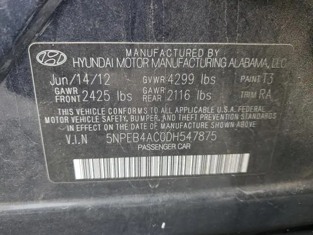 2013 HYUNDAI SONATA GLS  