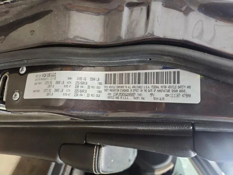 2016 JEEP CHEROKEE LIMITED  