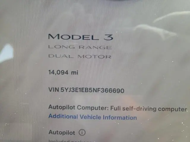 2022 TESLA MODEL 3   