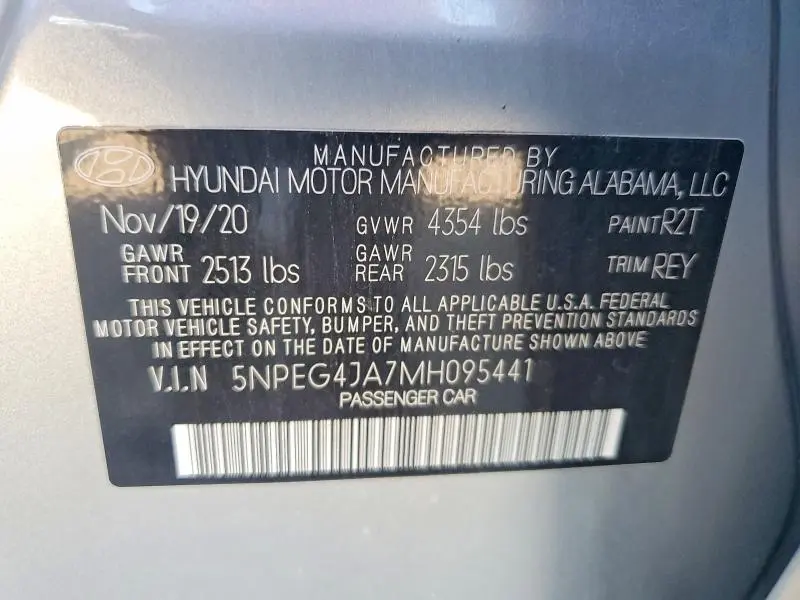 2021 HYUNDAI SONATA SE  