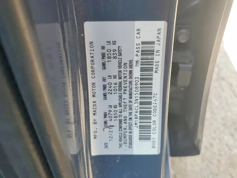 2022 MAZDA 3 PREFERRED  