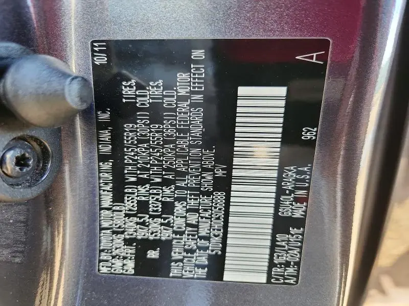 2012 TOYOTA HIGHLANDER LIMITED  