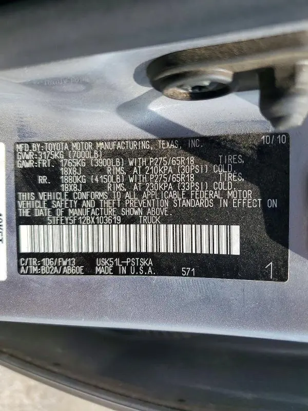 2011 TOYOTA TUNDRA CREWMAX SR5  