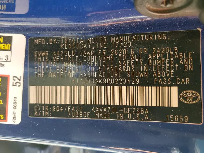2024 TOYOTA CAMRY SE  