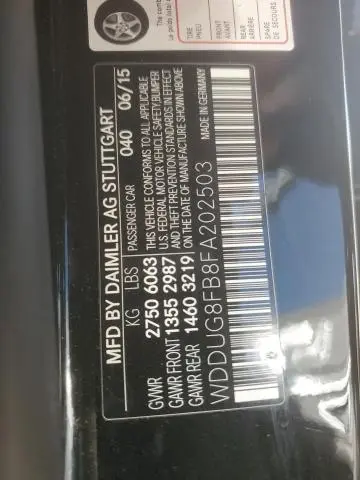 2015 MERCEDES-BENZ S 550 4MATIC  