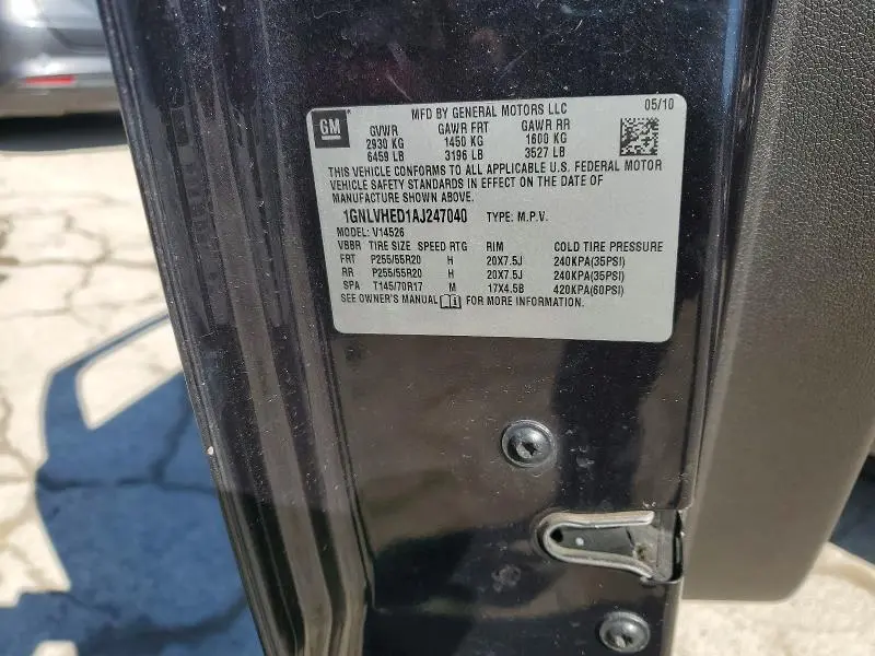 2010 CHEVROLET TRAVERSE LTZ  