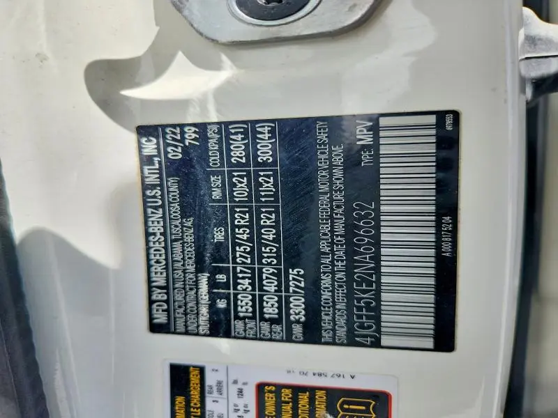 2022 MERCEDES-BENZ GLS 450 4MATIC  