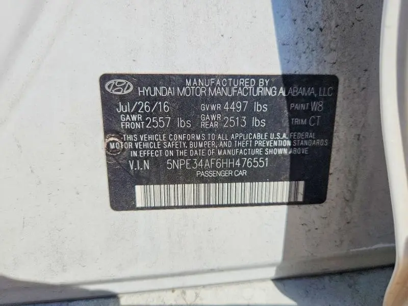 2017 HYUNDAI SONATA SPORT  