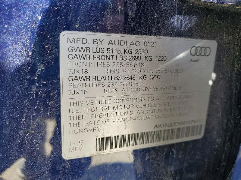 2021 AUDI Q3 PREMIUM 40  