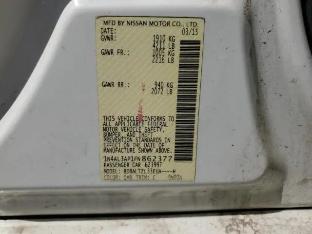 2015 NISSAN ALTIMA 2.5  