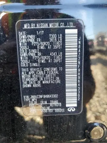 2017 INFINITI QX80 BASE