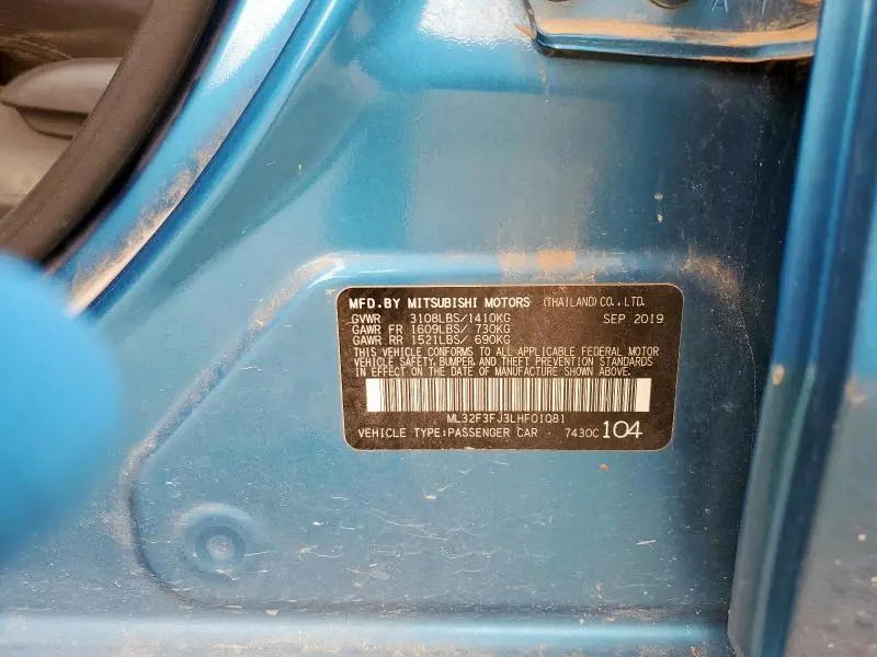 2020 MITSUBISHI MIRAGE G4 ES  