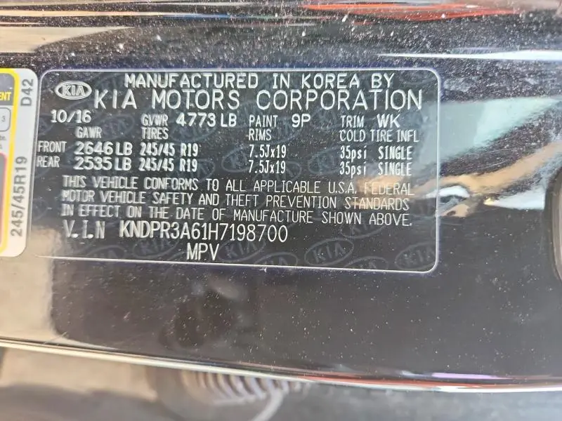 2017 KIA SPORTAGE SX TURBO  