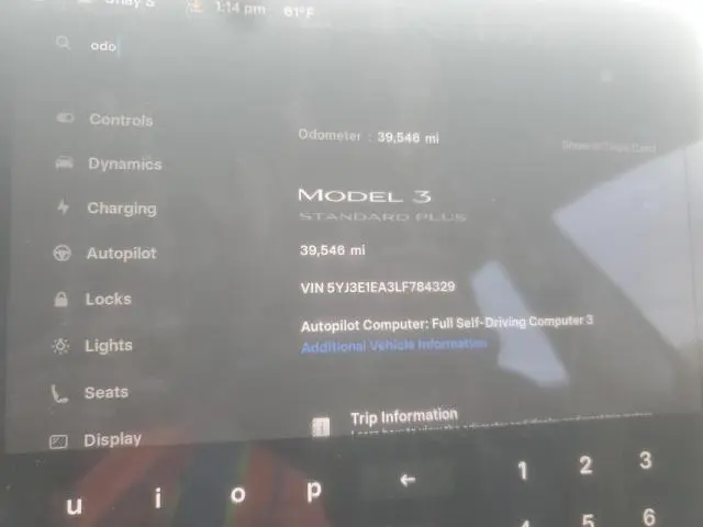 2020 TESLA MODEL 3   