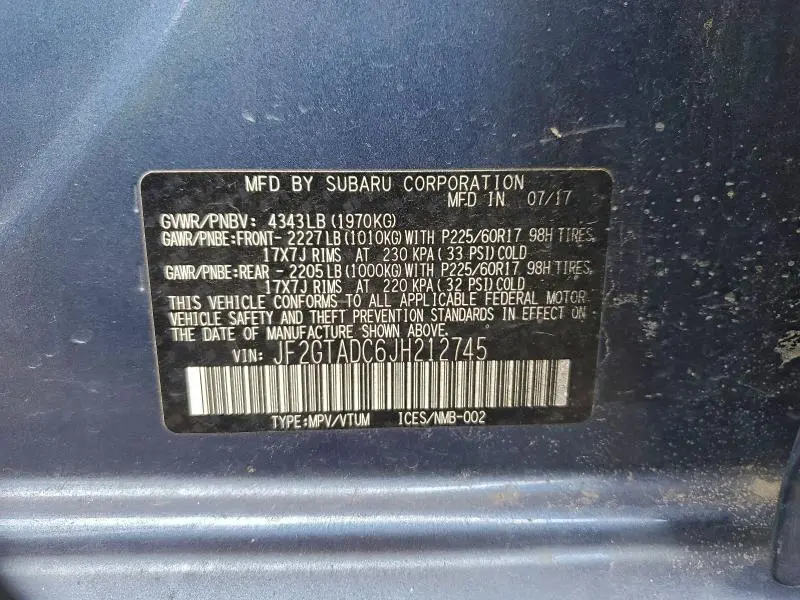 2018 SUBARU CROSSTREK PREMIUM  