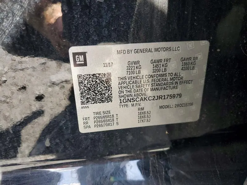 2018 CHEVROLET TAHOE C1500 LS  
