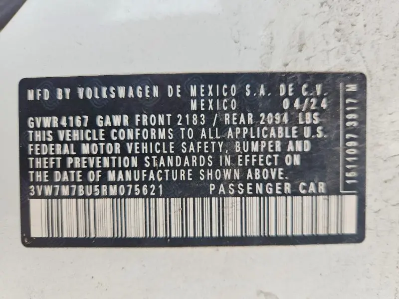2024 VOLKSWAGEN JETTA SE  