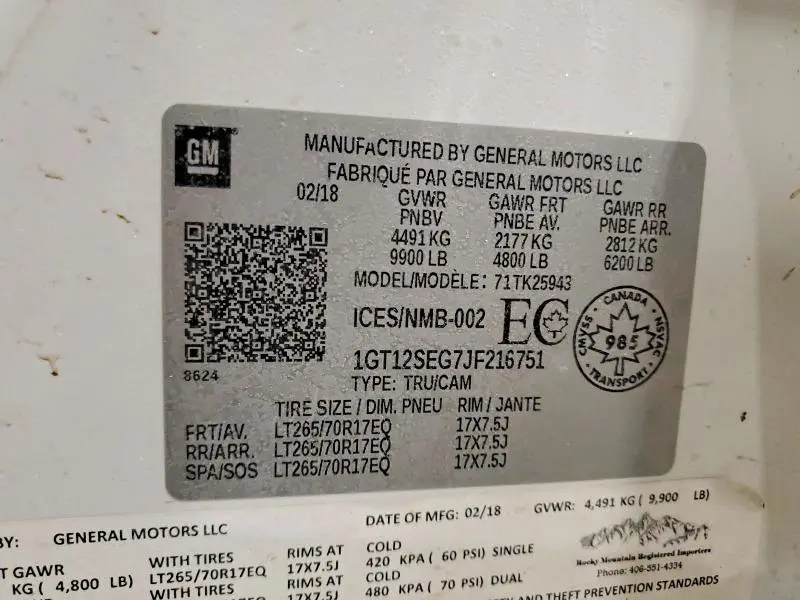 2018 GMC SIERRA K2500 SLE- PRIOR FLEET