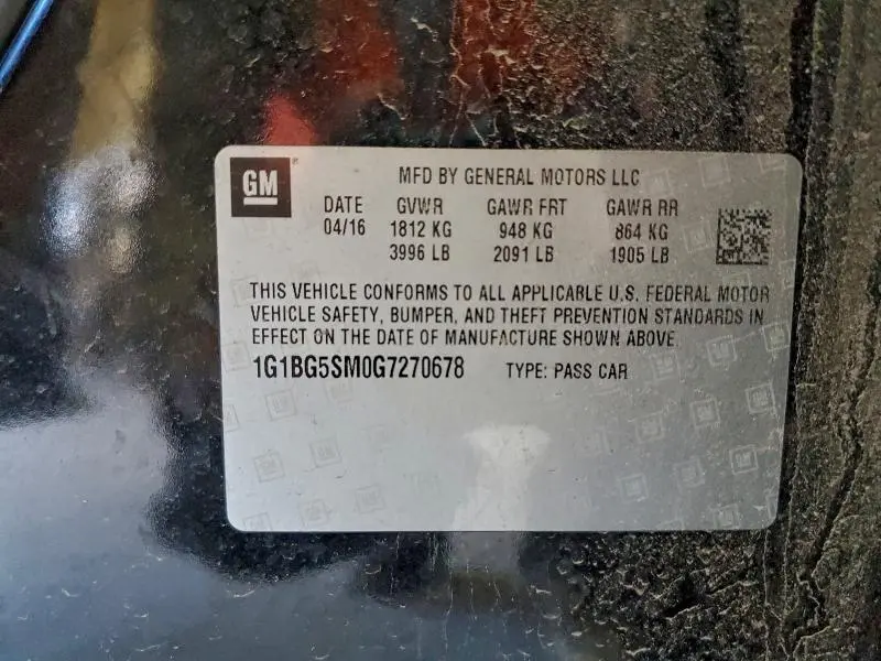 2016 CHEVROLET CRUZE PREMIER  