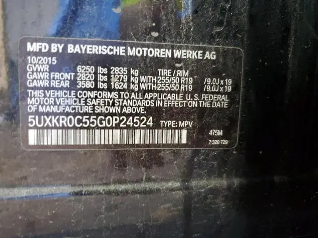 2016 BMW X5 XDRIVE35I  