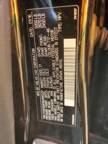 2016 VOLVO V60 CROSS COUNTRY PREMIER  