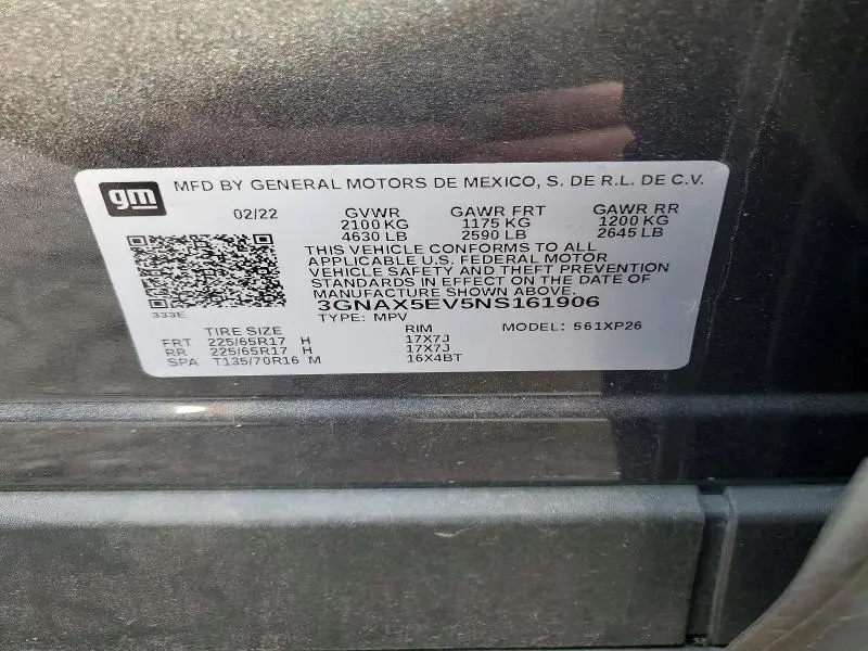 2022 CHEVROLET EQUINOX LS  