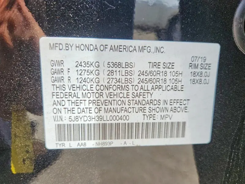 2020 ACURA MDX   