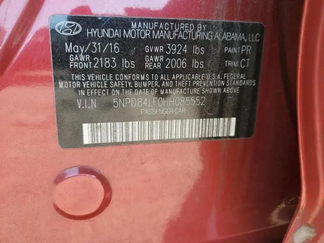 2017 HYUNDAI ELANTRA SE  