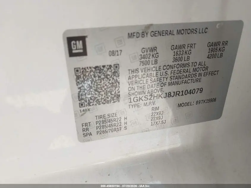 2018 GMC YUKON XL DENALI