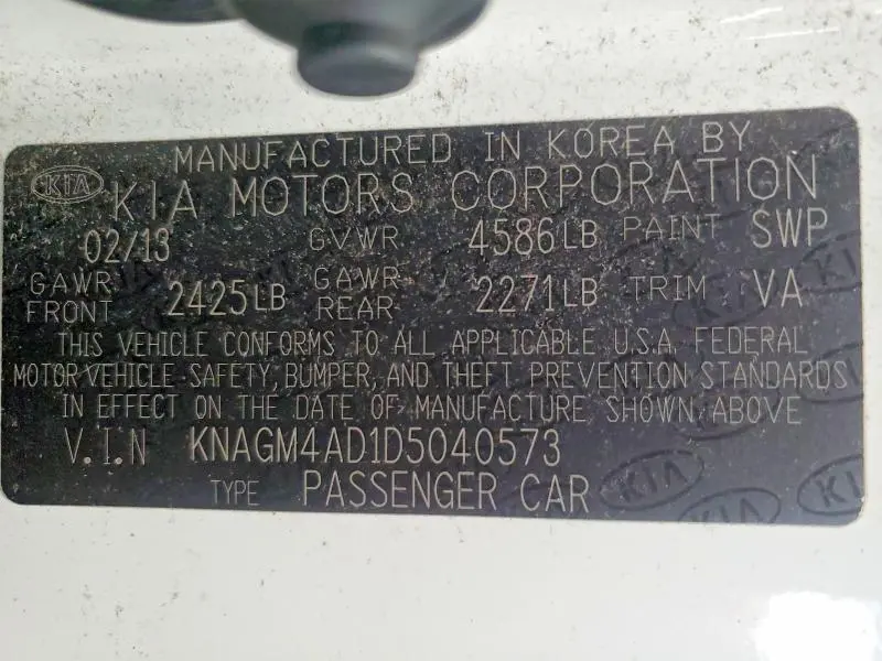2013 KIA OPTIMA HYBRID  