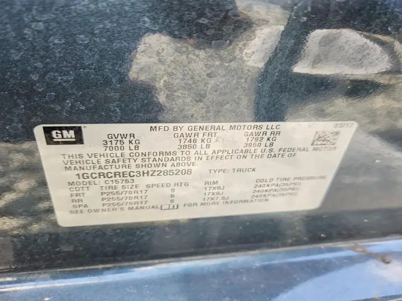 2017 CHEVROLET SILVERADO C1500 LT  