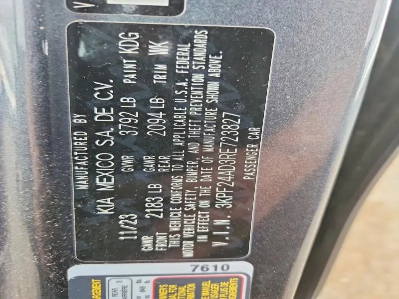 2024 KIA FORTE LXS  