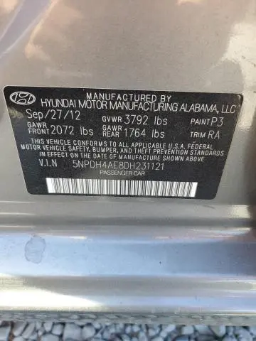 2013 HYUNDAI ELANTRA GLS  